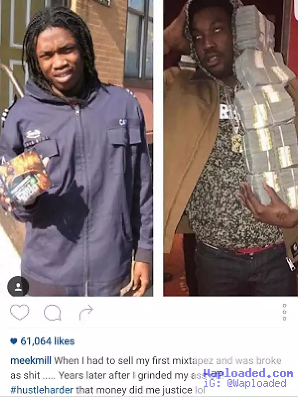 Fans Come For Meek Mill As He Poses With Money And Disses Drake Again